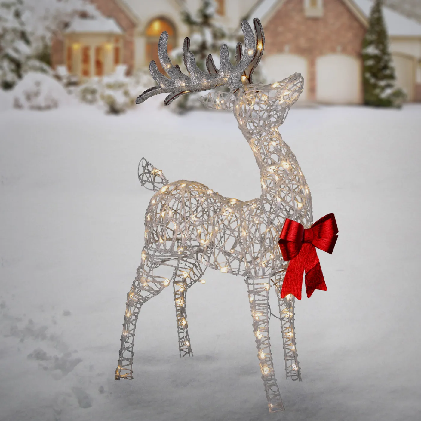 National Tree Company 48 in. Pre-lit Standing Buck