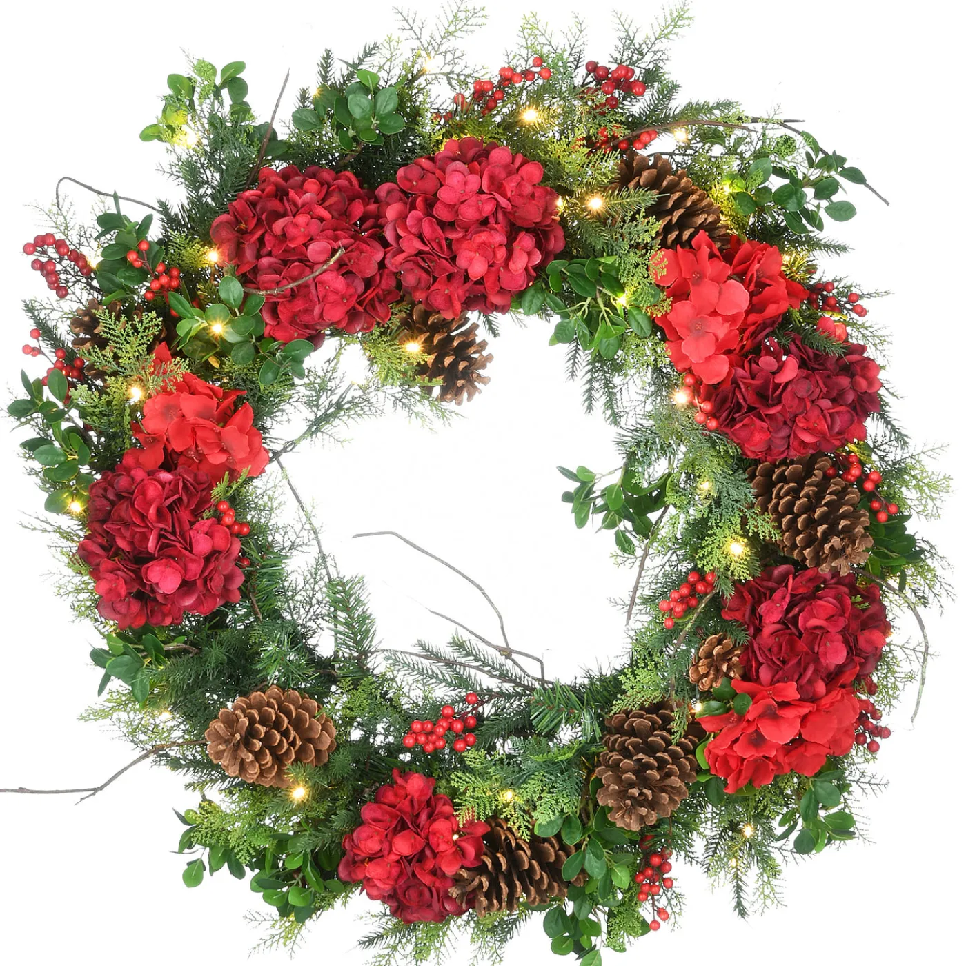National Tree Company 30 in. Pre-Lit Vienna Waltz Decorated Wreath with LED Lights