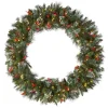 National Tree Company 48 in. Pre-Lit Wintry Pine Wreath with Clear Lights