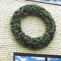 National Tree Company 60 in. Pre-Lit Wintry Pine Wreath with Clear Lights