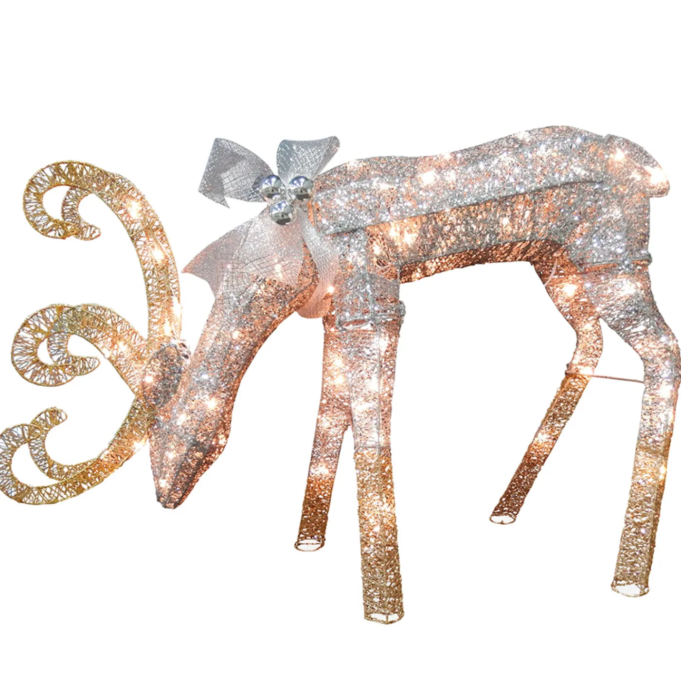National Tree Company 28 in. Reindeer Decoration with LED Lights