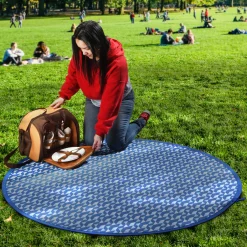 National Tree Company 57 in. Round Pop-Open Travel Blanket