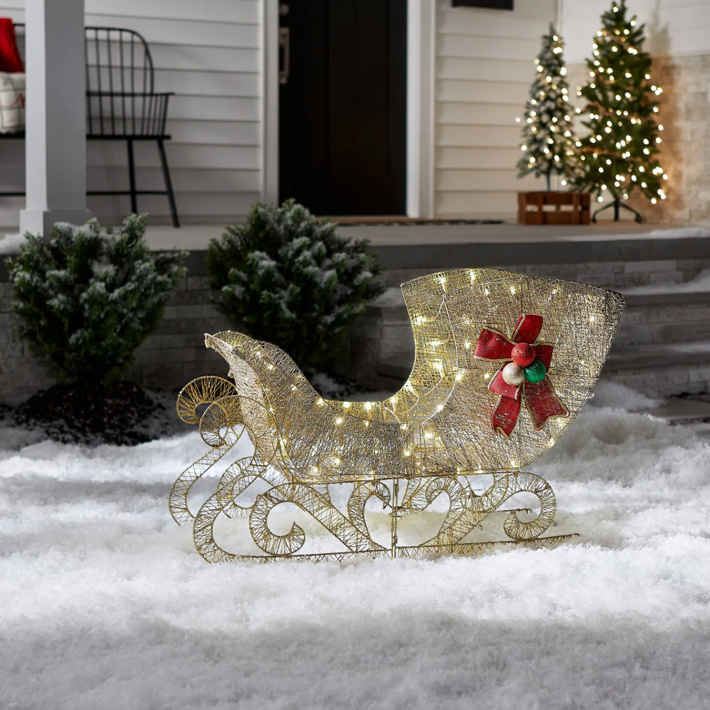 National Tree Company 38 in. Santas Sleigh with LED Lights