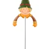 National Tree Company 24 in. Scarecrow Boy Garden Stake Outdoor Fall Decoration