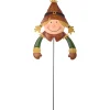 National Tree Company 26 in. Scarecrow Girl Garden Stake Outdoor Fall Decoration