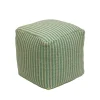 National Tree Company 16 in. Sea Mist Hand Woven Pouf Ottoman