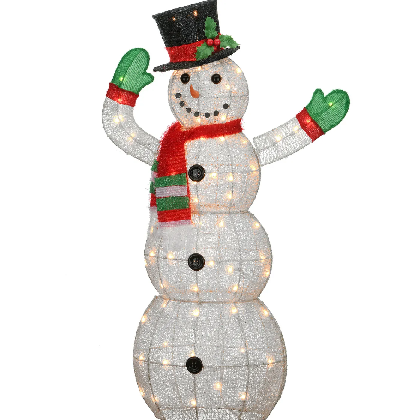 National Tree Company 48 in. Snowman Decoration with Clear Lights