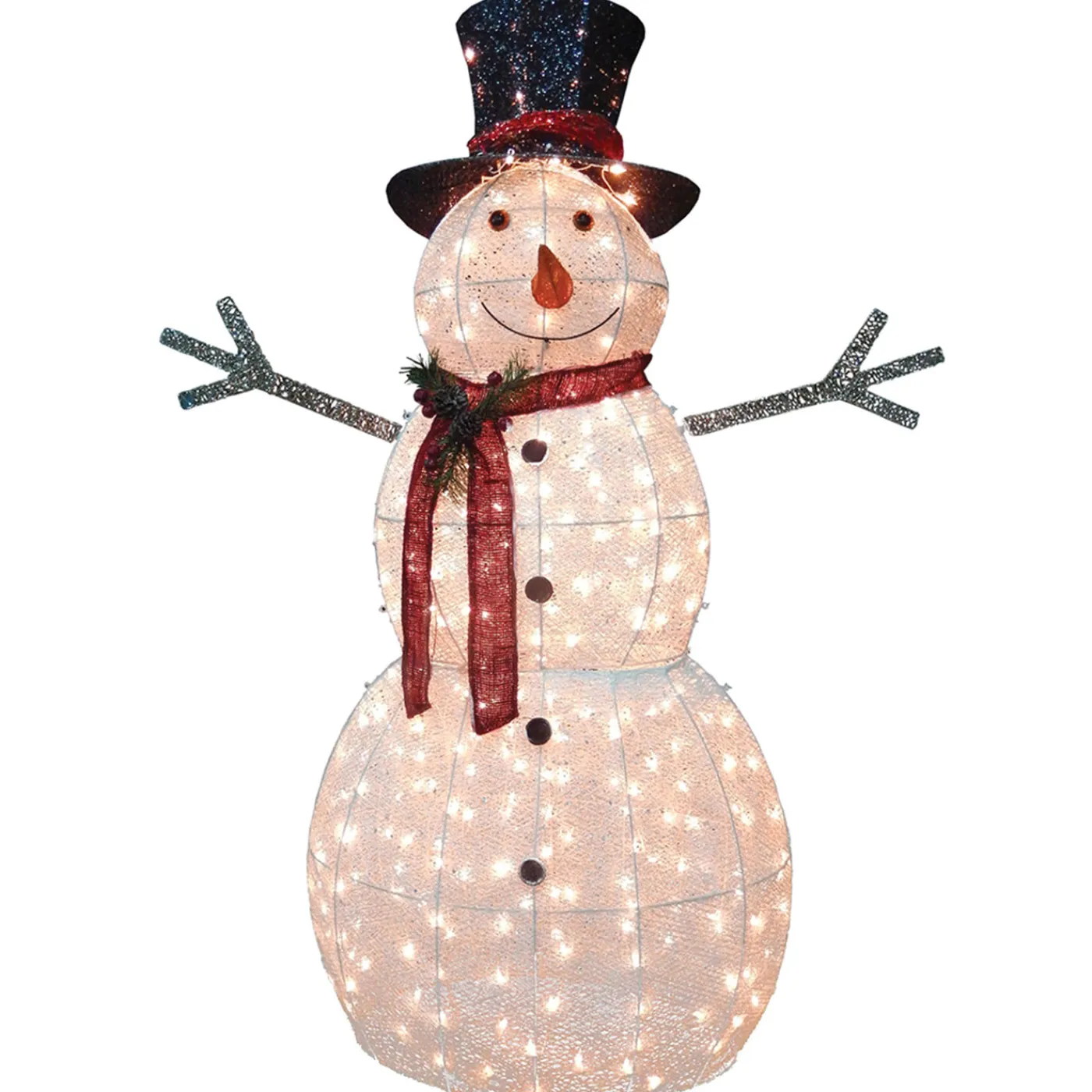 National Tree Company 60 in. Snowman Decoration with Warm White LED Lights