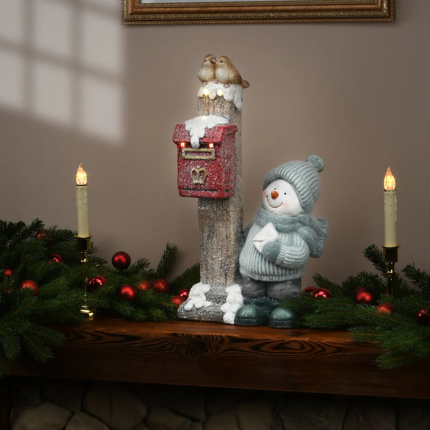 National Tree Company 20 in. Snowman Sending Mail