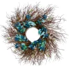 National Tree Company 24 in. Spring Blueberry Twig Wreath