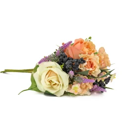 National Tree Company 16 in. Spring Bouquet with Rose Blooms, Berry Clusters, Lavender