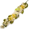 National Tree Company 48 in. Spring Floral Wall Décor with Yellow Roses, White Hydrangeas, Berry Clusters