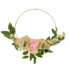 National Tree Company 18 in. Spring Hoop Wreath with Peony, Rose and Pom Pom