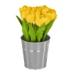 National Tree Company 9 in. Spring Light Yellow Tulip Bouquet