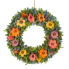 National Tree Company 18 in. Spring Multicolor Floral Wreath with Fern