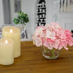 National Tree Company 8 in. Spring Pink Hydrangea Bouquet in Glass Vase
