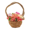 National Tree Company 10 in. Spring Pink Multi Floral Basket