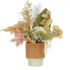 National Tree Company 32 in. Spring Potted Plant Table Decoration with Assorted Palms, Leaves, Hydrangea