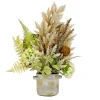 National Tree Company 33 in. Spring Potted Plant Table Decoration with Hydrangea Blooms, Assorted Palms