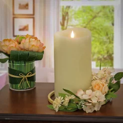 National Tree Company 12 in. Spring Table Wreath with Hydrangea and Victorian Rose