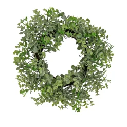 National Tree Company 14 in. Spring Table Wreath with Eucalyptus Leaf Stems