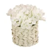 National Tree Company 10 in. Spring White Hydrangea Bouquet in White Basket
