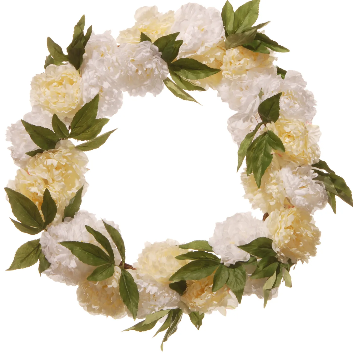 National Tree Company 24 in. Spring White Peony Wreath