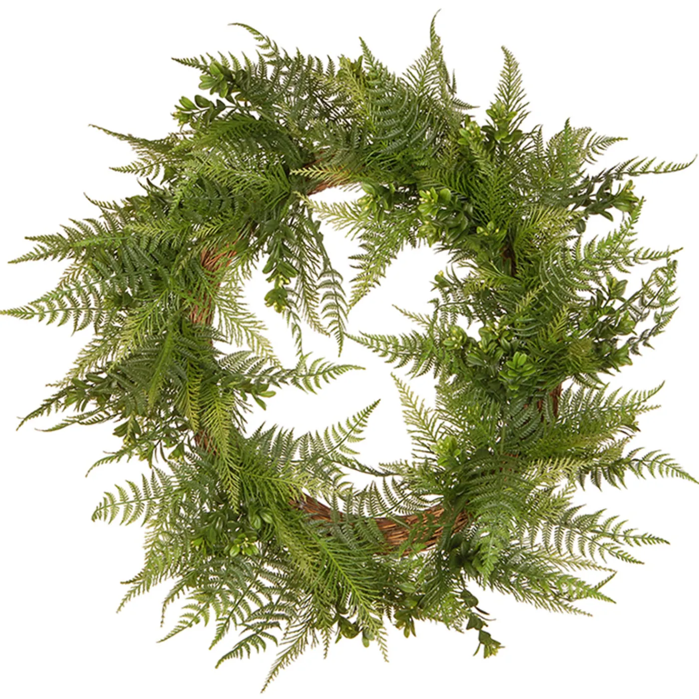National Tree Company 22 in. Spring Wreath with Boston Fern Leaves