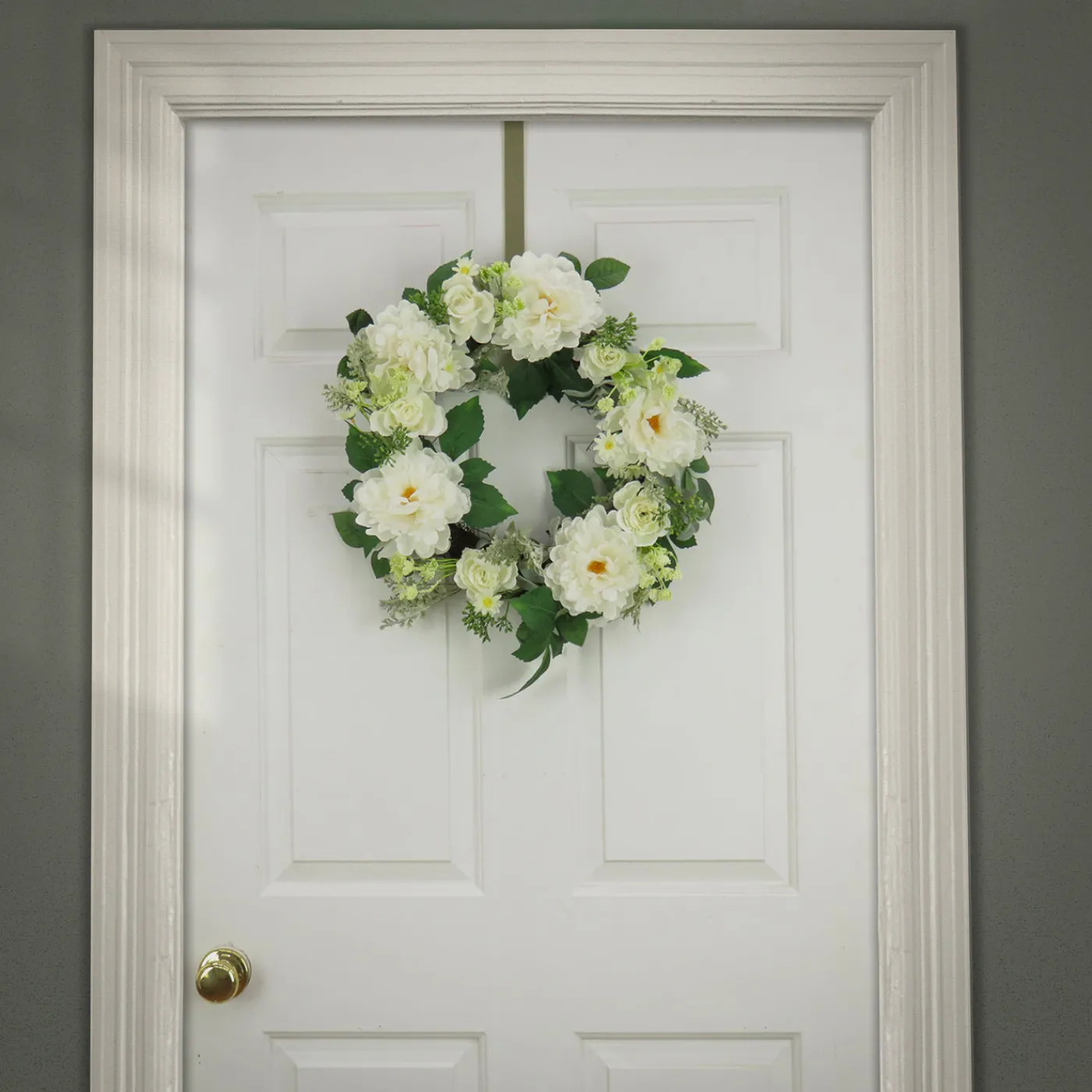 National Tree Company 22 in. Spring Wreath with Daisy, Peony, and Buttercup Blooms