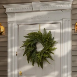 National Tree Company 36 in. Spring Wreath with Fern Leaves and Flowing Green Stems