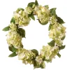 National Tree Company 24 in. Spring Wreath with Hydrangea Blooms, Berry Clusters, Leafy Greens