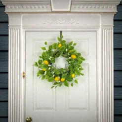 National Tree Company 22 in. Spring Wreath with Lemons, Flower Blooms, Leafy Greens