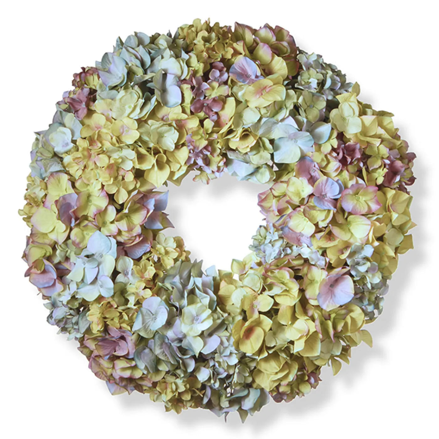 National Tree Company 19 in. Spring Wreath with Mixed, Colorful Hydrangea Blooms
