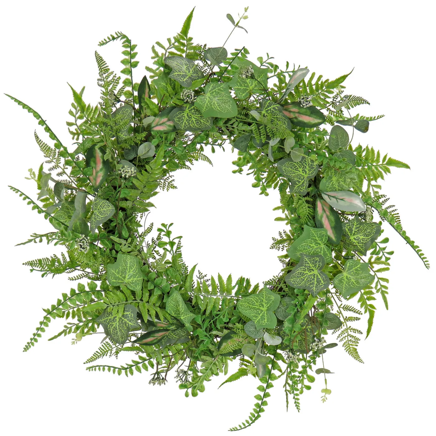 National Tree Company 26 in. Spring Wreath with Mixed Leaves and Greenery?