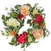 National Tree Company 22 in. Spring Wreath with Tulip, Poppy, and Buttercup Blooms