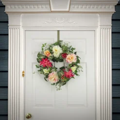 National Tree Company 22 in. Spring Wreath with Tulip, Poppy, and Buttercup Blooms