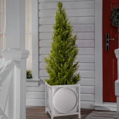National Tree Company 23 in. St Remy Planter, White