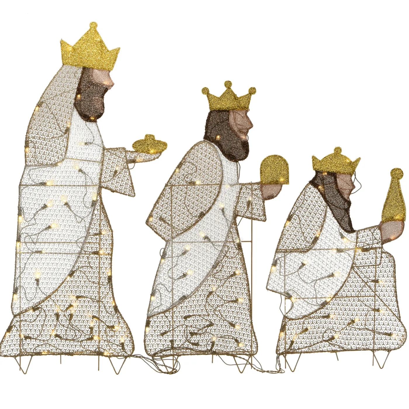 National Tree Company 42 in. Three Wisemen with LED Lights