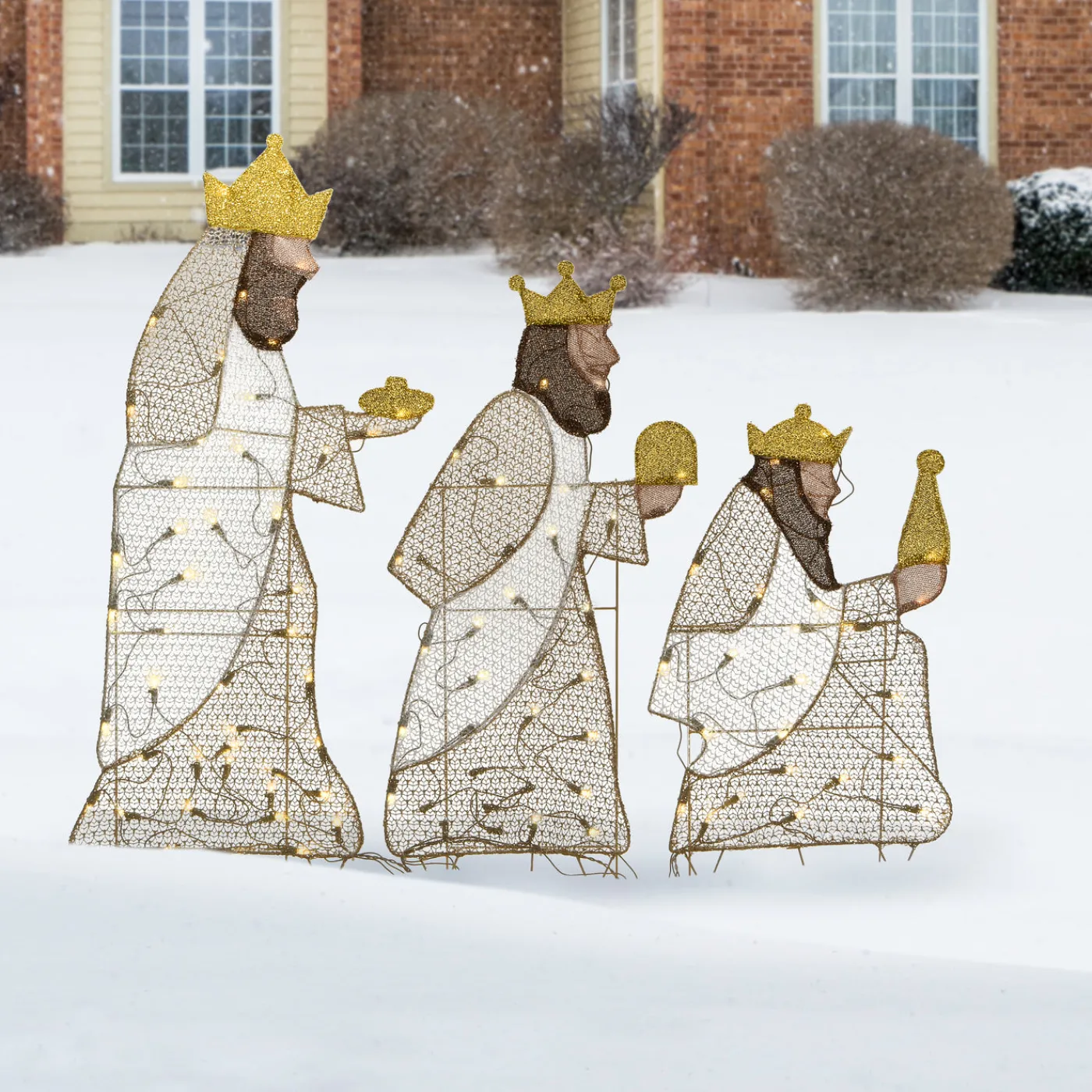 National Tree Company 42 in. Three Wisemen with LED Lights