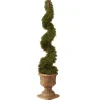 National Tree Company 48 in. Upright Juniper Spiral Topiary Tree in a Decorative Urn