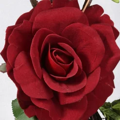 National Tree Company 20 in. Valentine's Floral Heart Red Roses Wreath