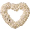 National Tree Company 20 in. Valentine's Floral Heart White Roses Wreath