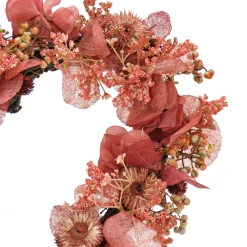 National Tree Company 16 in. Valentine's Flower Blooms Floral Heart Wreath