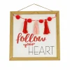 National Tree Company 13 in. Valentine's 'Follow Your Heart' Hanging Wall Decoration