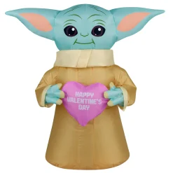 National Tree Company 20 in. Valentine's Inflatable Baby Yoda