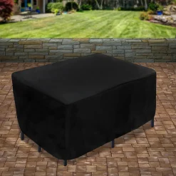 National Tree Company 74 in. Waterproof Patio Furniture Cover with Rope and Metal Buckles
