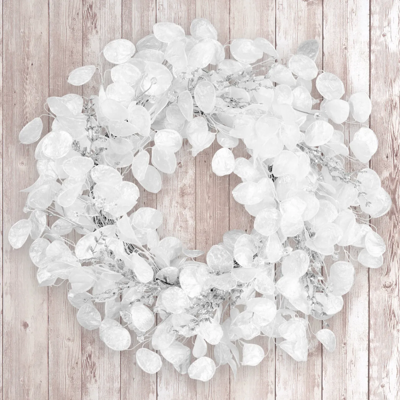 National Tree Company 24 in. Winter Frost White Wreath