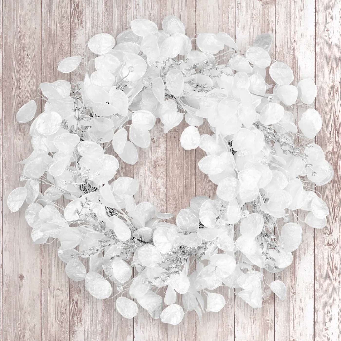 National Tree Company 24 in. Winter Frost White Wreath