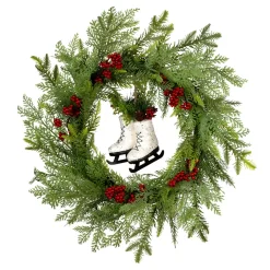 National Tree Company 22 in. Winter Skates Wreath