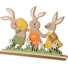 National Tree Company 9 in. Wooden Rabbit Trio Table Decoration